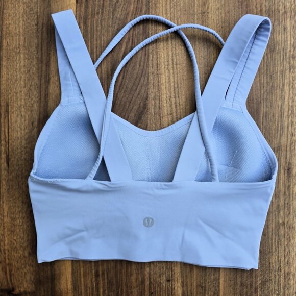 Lululemon Like a Cloud Longline Bra • D/DD Support • Blue Linen • Size 2 - Picture 2 of 4